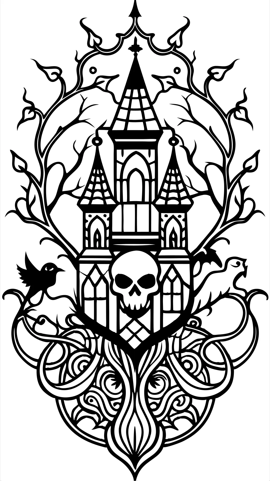 adult coloring pages gothic